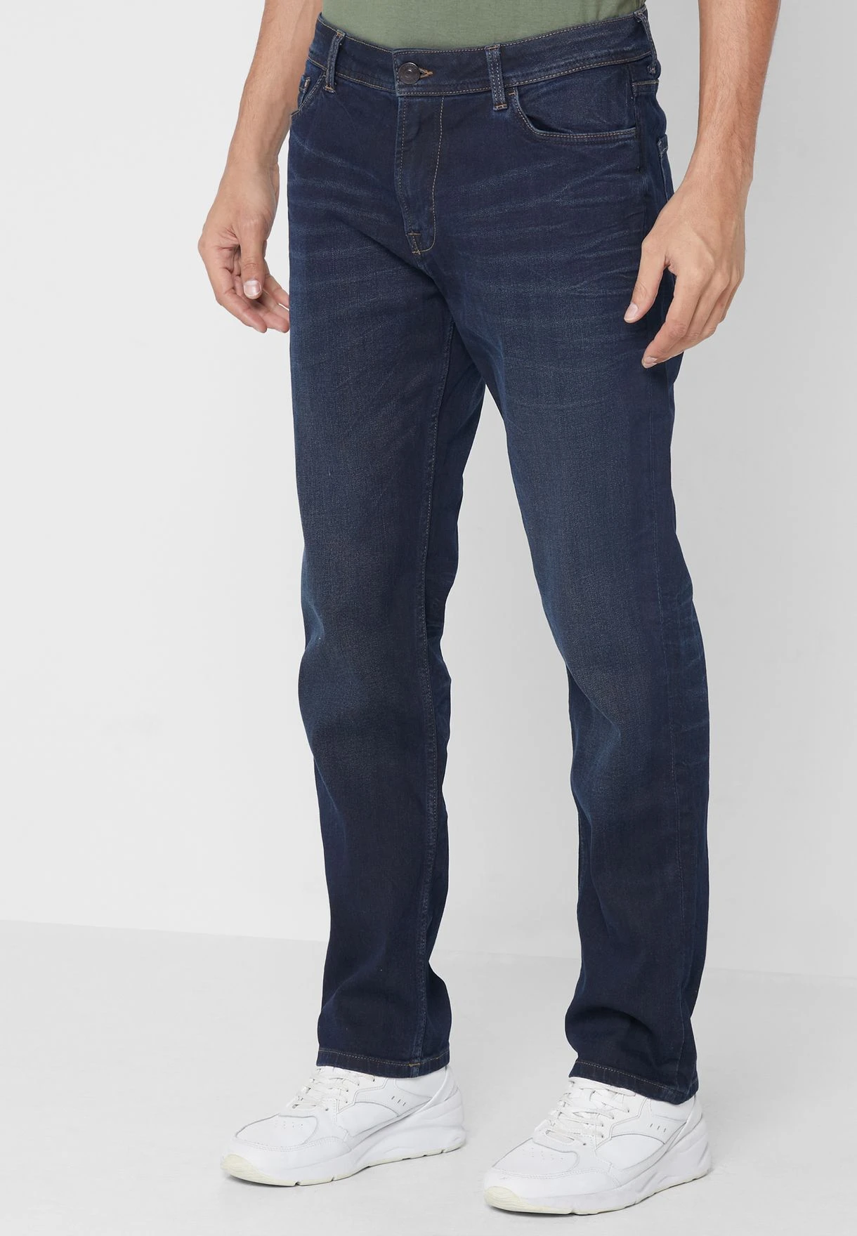 PRODUKT Washed Regular Jeans Dark Blue Denim 2 PRODUKT Washed Regular Jeans Dark Blue Denim