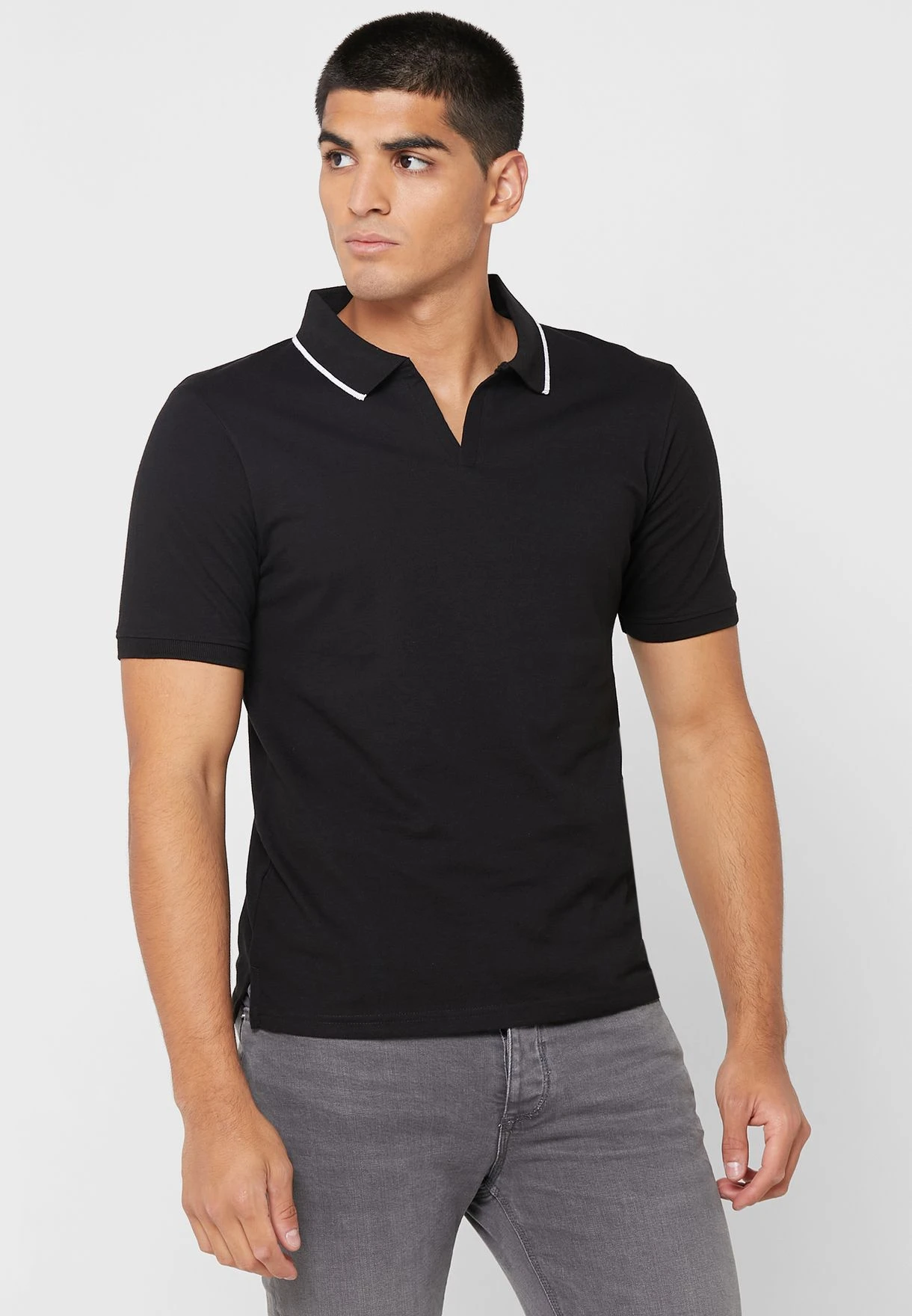 Notch Collar Polo Shirt 3 Notch Collar Polo Shirt