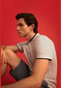 DeFacto Slim Fit T-Shirt With Collar