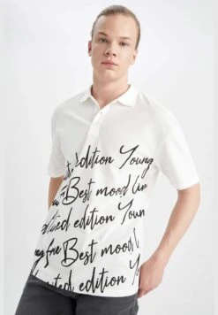 DeFacto Boxy Fit Short Sleeve Slogan Print Shirt