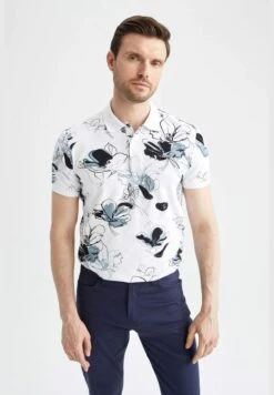 DeFacto Slim Fit Short Sleeve Leaf Print T-Shirt