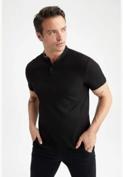 DeFacto Man Stand Up Collar Short Sleeve Knitted Polo T-Shirt
