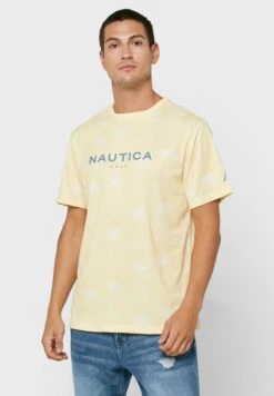 Nautica Palm Tree Print Crew Neck T-Shirt