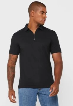 Zip Neck Polo Shirt