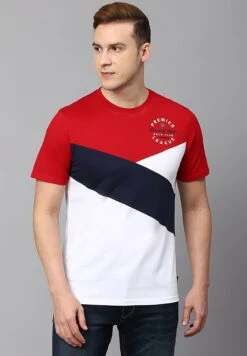 BEVERLY HILLS POLO CLUB Color Block Crew Neck T-Shirt