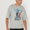Marvel Captain America Oversized Crew Neck T-Shirt -Active Fashion Store 1 zoom desktop 125
