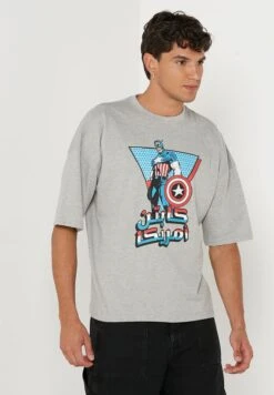 Marvel Captain America Oversized Crew Neck T-Shirt