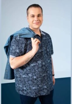 DeFacto Regular Fit Short Sleeve Batik Print T-Shirt