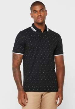 Micro Print Polo Shirt