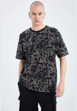 DeFacto Boxy Fit Short Sleeve Printed T-Shirt