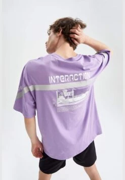 DeFacto Oversized Short Sleeve Stripe Detail T-Shirt