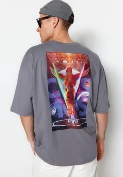 Trendyol Space Print Crew Neck T-Shirt