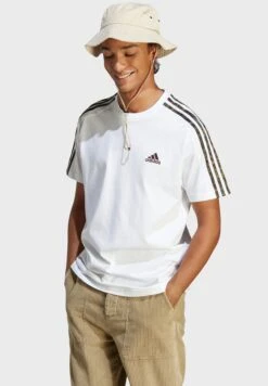 ADIDAS 3 Stripe Essential Single Jersey T-Shirt