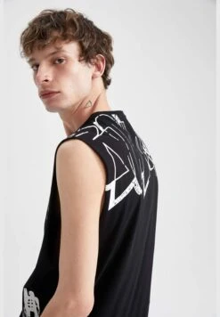 DeFacto Boxy Fit Sleeveless Printed Vest