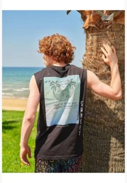 DeFacto Boxy Fit Sleeveless Tropical Print Vest