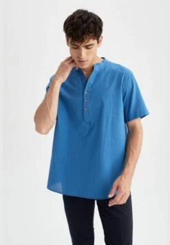 DeFacto Man Modern Fit V-Neck Woven Top Short Sleeve Shirt
