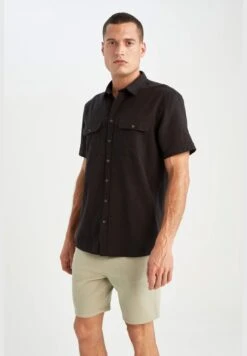 DeFacto Man Polo Neck Woven Short Sleeve Shirt