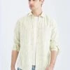 DeFacto Regular Fit Long Sleeve Striped Poplin Shirt -Active Fashion Store 1 zoom desktop 631