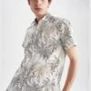 DeFacto Slim Fit Short Sleeve Shirt -Active Fashion Store 1 zoom desktop 637
