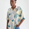 DeFacto Man Oversize Fit Woven Short Sleeve Shirt 1 DeFacto Man Oversize Fit Woven Short Sleeve Shirt -Active Fashion Store 1 zoom desktop 657