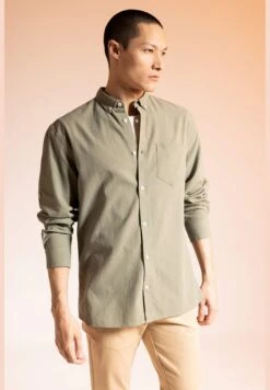 DeFacto Long Sleeve Slim Fit Polo Neck Shirt