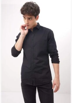 DeFacto Slim Fit Basic Long Sleeve Cotton Shirt