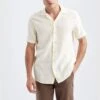 DeFacto Man Regular Fit Apache Neck Woven Top Short Sleeve Shirt -Active Fashion Store 1 zoom desktop 681