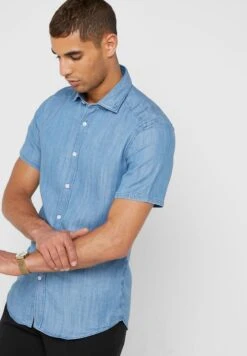 Reiss Maccabee Chambray Slim Fit Shirt