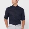 Long Sleeve Grandad Collar Linen Shirt -Active Fashion Store 1 zoom desktop 706