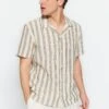 Trendyol Striped Linen Textured Regular Fit Shirt -Active Fashion Store 1 zoom desktop 717