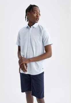 DeFacto Man Polo Neck Woven Short Sleeve Shirt