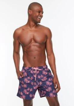 Trendyol Palm Tree Print Swim Shorts