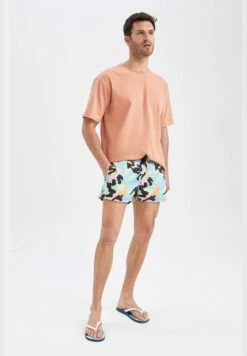 DeFacto Tie Waist Camo Print Mini Swimming Short