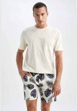 DeFacto Regular Fit Tie Waist Palm Print Swimming Short
