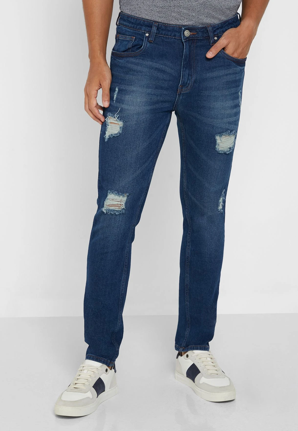 Rip And Repair Tapered Fit Jeans 3 Rip And Repair Tapered Fit Jeans