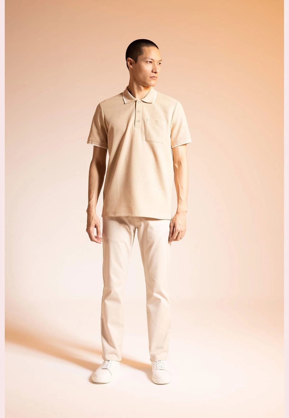 DeFacto Regular Fit Textured Short Sleeve Polo Shirt 4 DeFacto Regular Fit Textured Short Sleeve Polo Shirt - Image 2