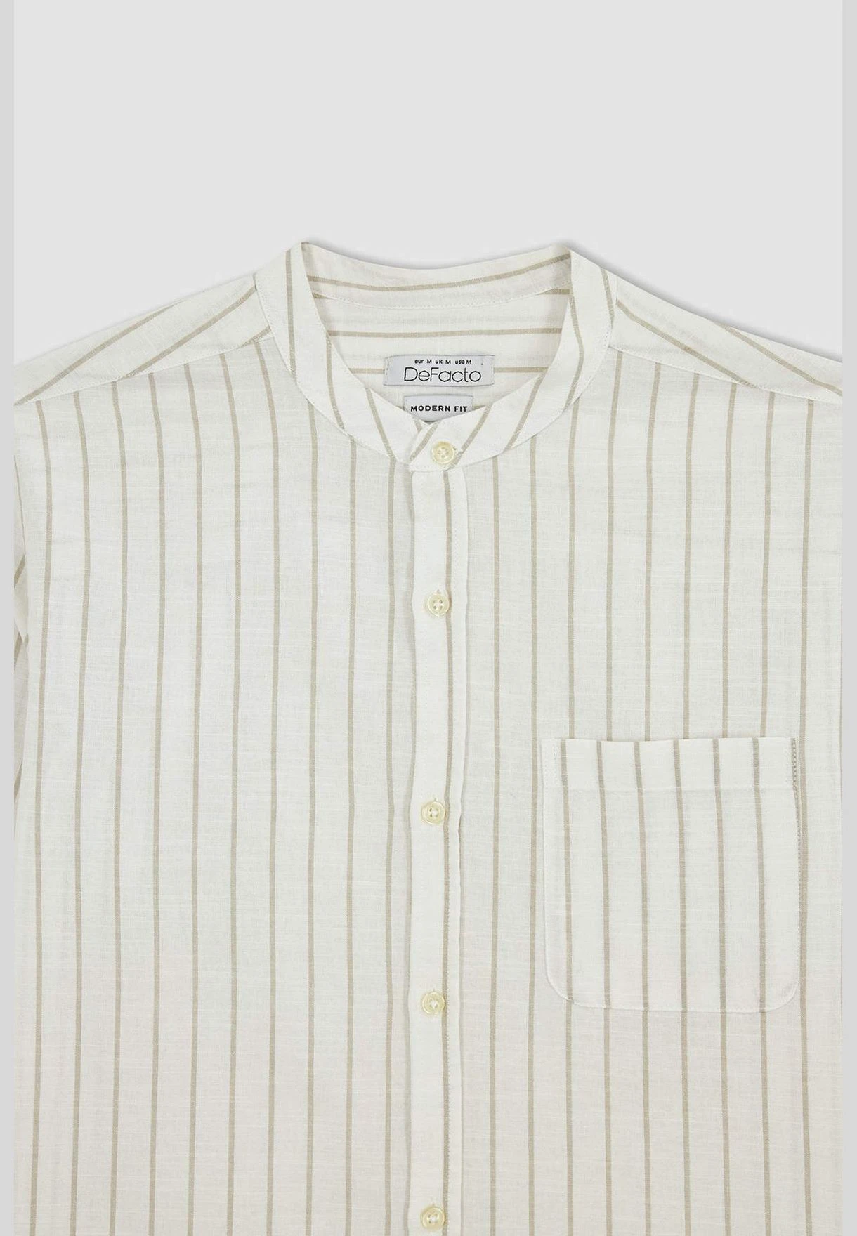 DeFacto Modern Fit Long Sleeve Striped Shirt 4 DeFacto Modern Fit Long Sleeve Striped Shirt - Image 2