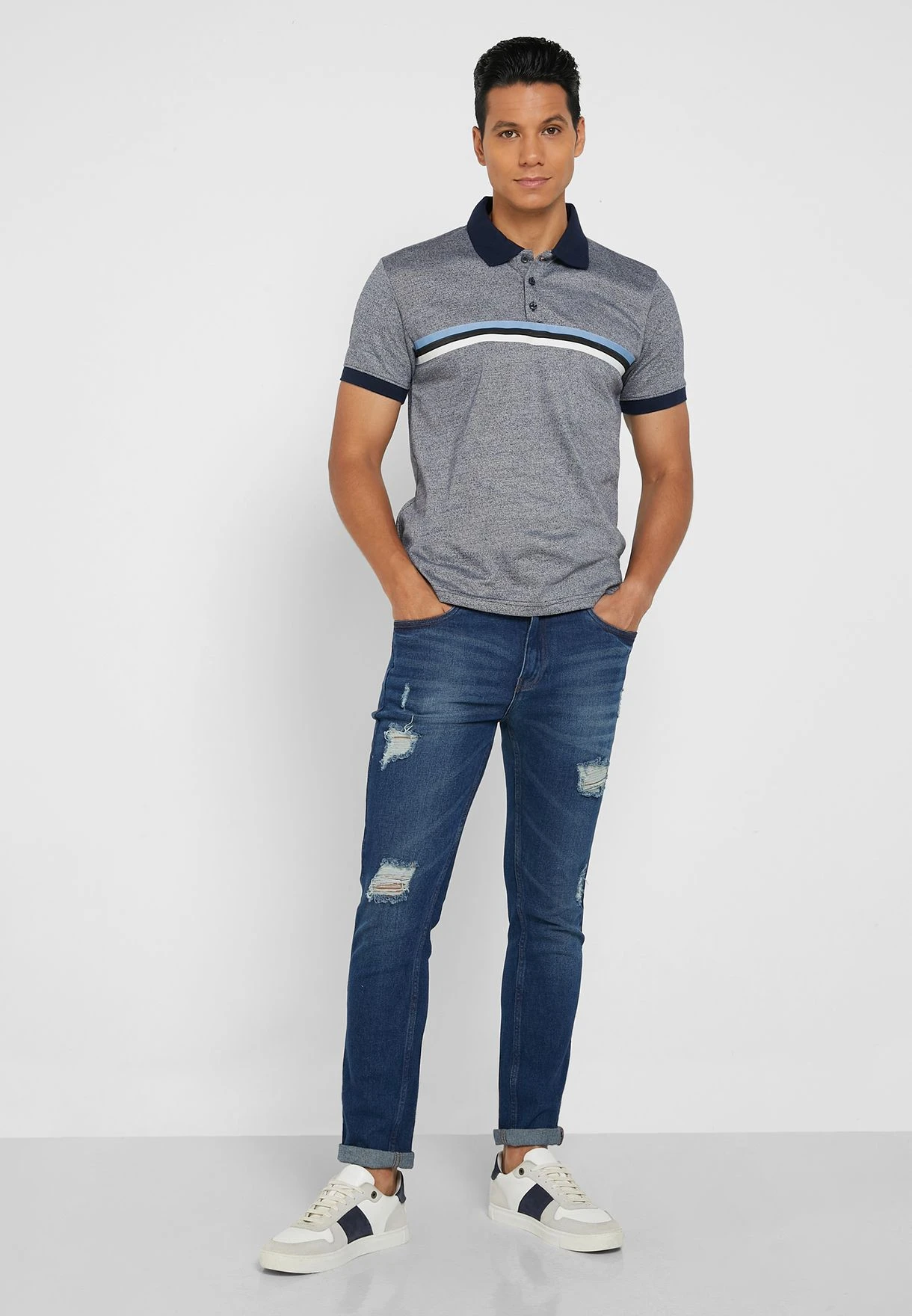 Rip And Repair Tapered Fit Jeans 4 Rip And Repair Tapered Fit Jeans - Image 2