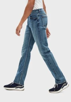 Mid Wash Straight Jeans -Active Fashion Store 3 zoom desktop 1052