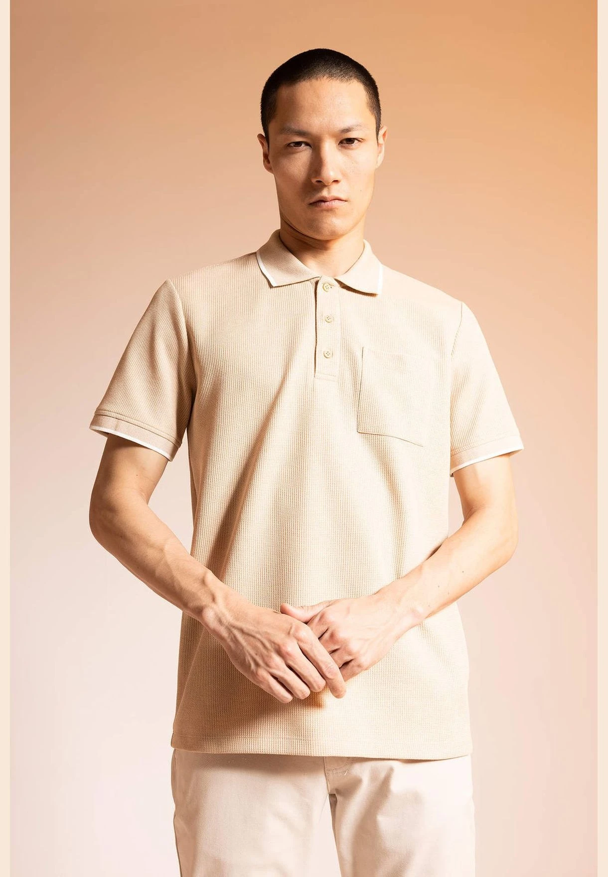 DeFacto Regular Fit Textured Short Sleeve Polo Shirt 5 DeFacto Regular Fit Textured Short Sleeve Polo Shirt - Image 3