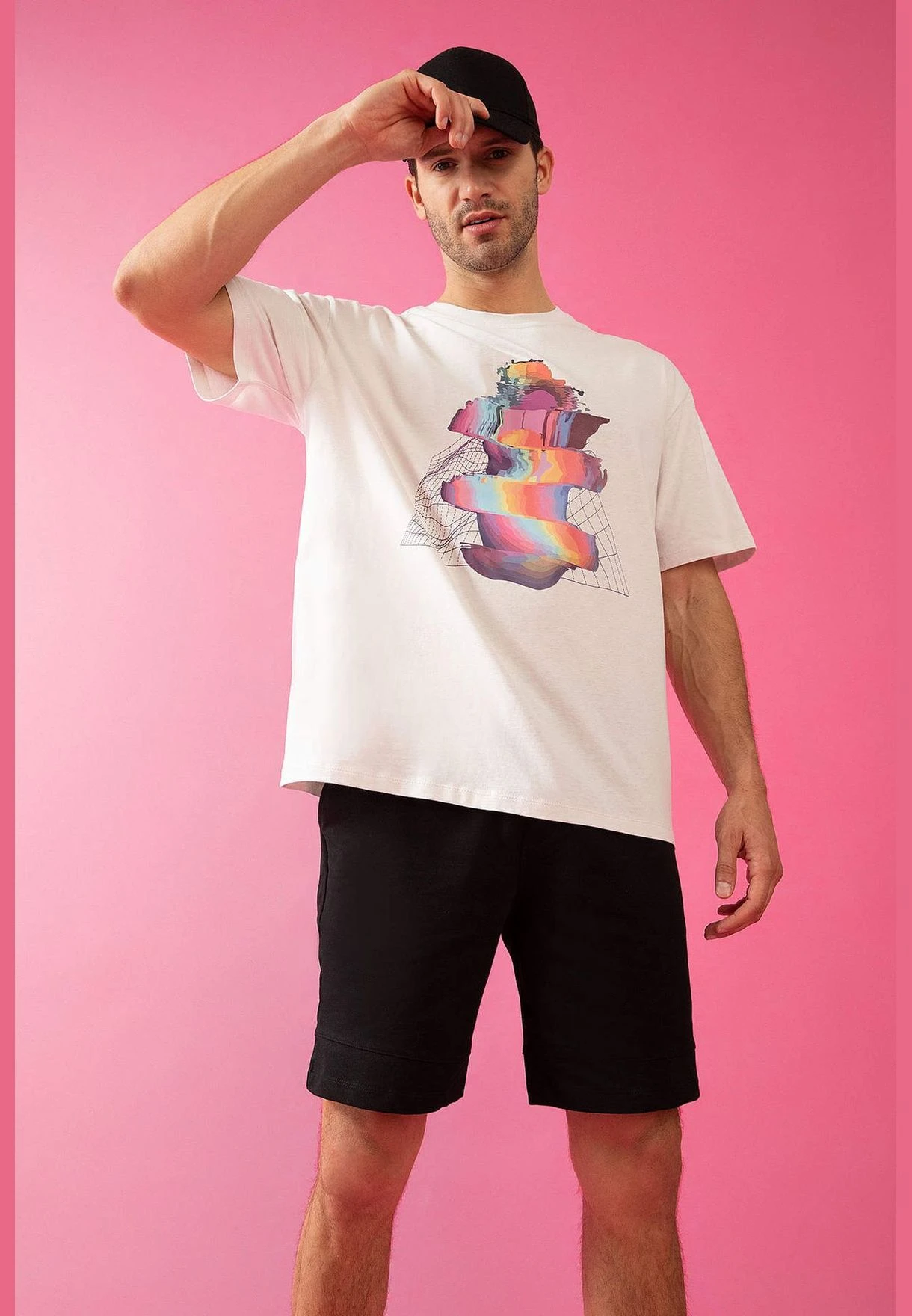 DeFacto Oversize Fit Colour Block Unicorn Print T-Shirt 5 DeFacto Oversize Fit Colour Block Unicorn Print T-Shirt - Image 3