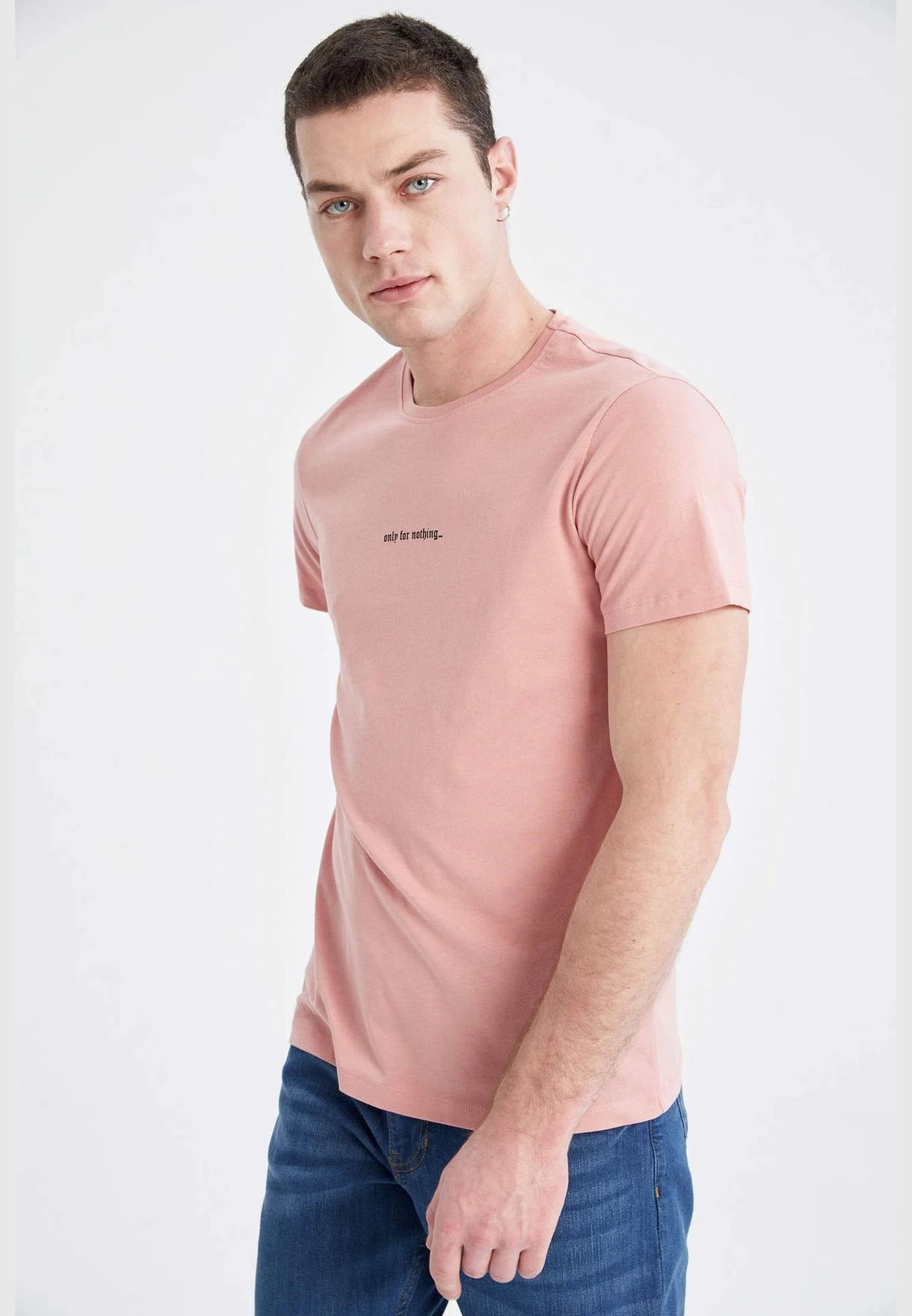 DeFacto Slim Fit Short Sleeve Slogan Printed T-Shirt 5 DeFacto Slim Fit Short Sleeve Slogan Printed T-Shirt - Image 3