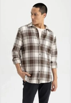 DeFacto Man Polo Neck Woven Long Sleeve Shirt -Active Fashion Store 3 zoom desktop 609