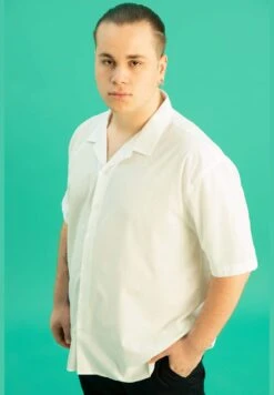 DeFacto Man Plussize Fit Resort Neck Woven Top Short Sleeve Shirt -Active Fashion Store 3 zoom desktop 623