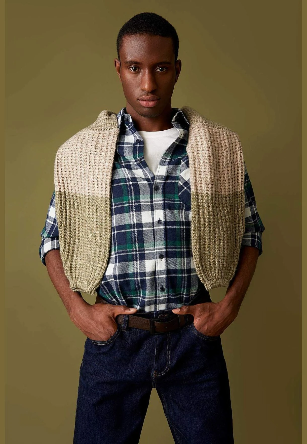 DeFacto Regular Fit Long Sleeve Check Print Knit Shirt 5 DeFacto Regular Fit Long Sleeve Check Print Knit Shirt - Image 3