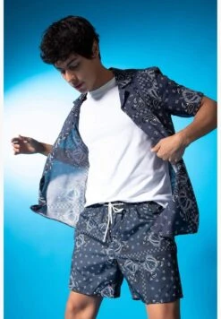 DeFacto Regular Fit Short Sleeve Printed Viscose Shirt -Active Fashion Store 3 zoom desktop 706