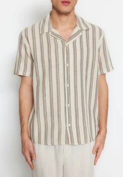 Trendyol Striped Linen Textured Regular Fit Shirt -Active Fashion Store 3 zoom desktop 712