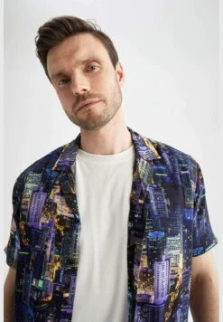 DeFacto Regular Fit Short Sleeve Printede Colour Block Shirt -Active Fashion Store 3 zoom desktop 746