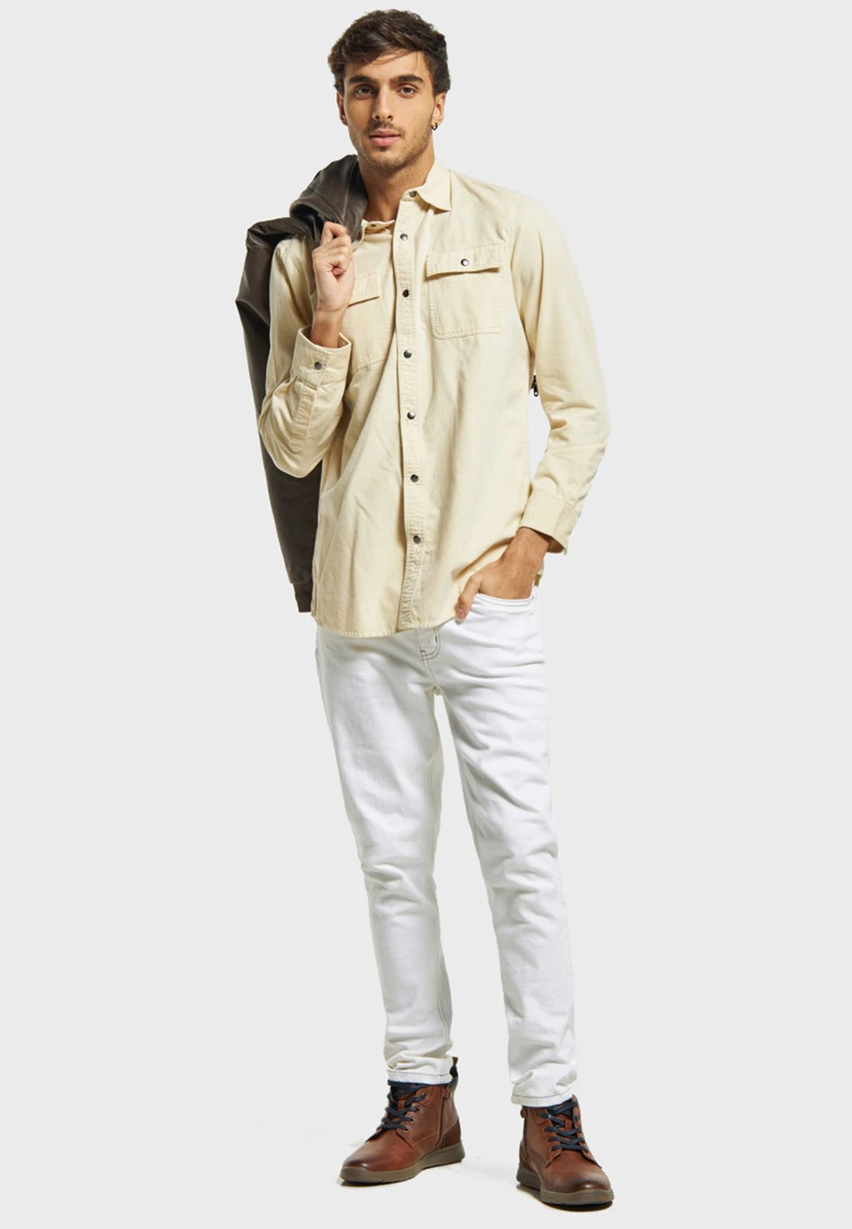 Lee Cooper Corduroy Button Up Shirt 5 Lee Cooper Corduroy Button Up Shirt - Image 3