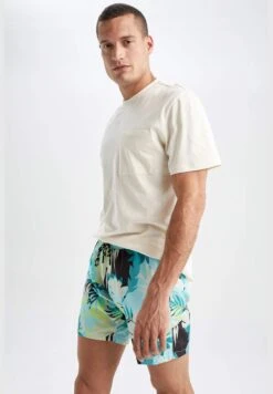 DeFacto Regular Fit Tie Waist Palm Print Swimming Short -Active Fashion Store 3 zoom desktop 800